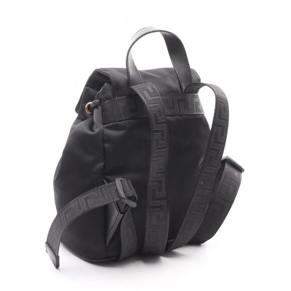 Versace Medusa Rucksack Nylon and Leather Women's Black